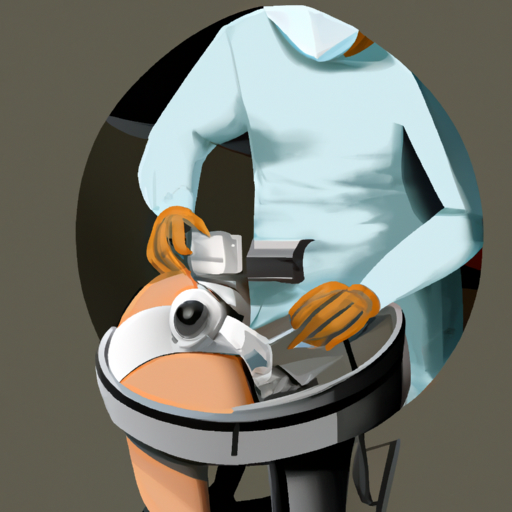 צילום של הליך כירורגי המתבצע בברך שבור